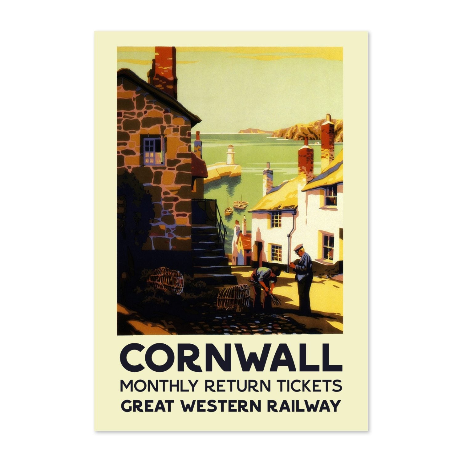 Cornwall Great Western Railway poster print